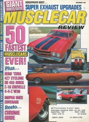 MUSCLE CAR REVIEW 1991 NOV - SUN COUPE, '65 SS396*